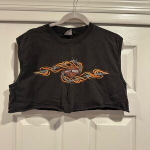 Harley-Davidson Black Crop Top